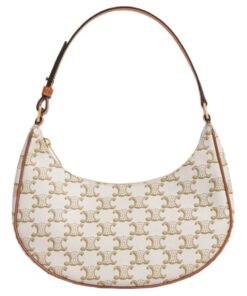 셀린느 트리옹프 캔버스 & 카프스킨 아바백 화이트