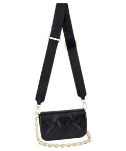 루이비통 월렛 온 스트랩 버블그램 블랙 L20*W6*H12cm