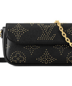 LOUIS VUITTON 곡물 송아지 가죽 크로스백, 숄더 백 여성 블랙 L23.5*W4.3*H12cm